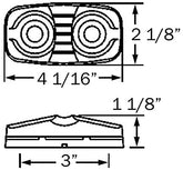 Optronics MC42RS Red 2 Bulb Bullseye Clrnc/Mrkr